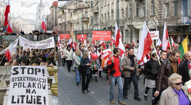 "...toks žygis su kaimynės Lenkijos vėliavomis vyksta tiktai vienoje pasaulio vietoje – pas mus, Vilniuje. Per tokias Lenkijos valdžios nustatytas šventes nerengiamos eitynės netgi Varšuvoje. Nesunku įsivaizduoti, koks triukšmas kiltų visoje Lenkijoje, jeigu panašų žygį su Bundesrepublik Deutschland vėliavomis į Vroclavą, Ščeciną ar Gdanską sumanytų organizuoti Vokietija?!" Nuotr. Šarūno Mažeikos iš "voruta.lt"