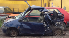 A. Drižiaus automobilis buvo stuktelėtas prie pat Vilniaus. Nuotr. E.eu