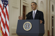 B. Obama pažadėjo išlaikyti spaudimą Sirijai. EPA-ELTA nuotr.