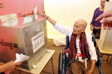 Kambodžoje vyko parlamento rinkimai. EPA-ELTA nuotr.
