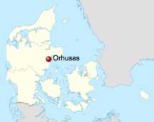 Orhusas – miestas rytinėje Jutlandijoje (Danija). Šiame mieste buvo pasirašyta tarptautinė sutartis - Orhuso konvencija, į kurią nusispjovė Lietuvos Seimas.