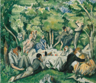 P.Cézanne. Pusryčiai ant žolės.