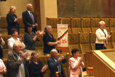 Prezidentė dalyvavo iškilmingame Seimo posėdyje, skirtame Lietuvos Persitvarkymo Sąjūdžio 25-mečiui paminėti. Nuotr. prezidentas.lt