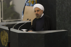 Iranas pasiruošęs deryboms dėl branduolinės programos, teigia prezidentas H. Rohanis. EPA-ELTA nuotr.