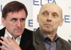 FOTO: Politologai Lauras Bielinis ir Vytautas Dumbliauskas