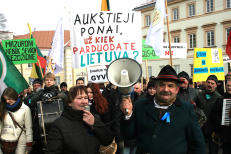 Vasario 26 diena, protesto mitingas prie prezidentūros. Nuotr. iš "Žaliosios Lietuvos"