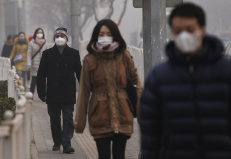 Smogas Pekine, Kinija. EPA-Eltos nuotr.