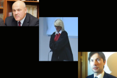 Dėl visuomenei kol kas nežinomų priežasčių N. Oškutytė nusipelnė ypatingo prokuratūros vadovų pasitikėjimo: buvęs Kauno apygardos vyriausiasis prokuroras Kęstutis Betingis (kairėje) pavedė jai vadovauti iš 7 VSD darbuotojų sudarytai ikiteisminio tyrimo grupei, o generalinio prokuroro pavaduotojo Dariaus Raulušaičio vadovaujama komisija atvėrė kelią karjerai, nepaisydama tarptautiniu skandalu pasibaigusios Gatajevų bylos