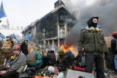 Protestuotojai Kijeve. EPA-Eltos nuotr.