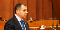 Krymo parlamento pirmininkas Vladimiras Konstantinovas. Glavpost.com.ua nuotr.