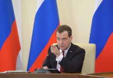 D. Medvedevas Simferopolyje, Kryme. EPA-Eltos nuotr.