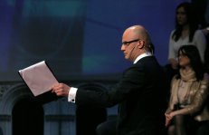 Debatų vedėjas E. Jakilaitis. Nuotr. Eltos