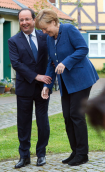 F. Hollande'as ir A. Merkel. Nuotr. EPA-ELTA 