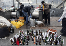 Maidano kovotojai Kijeve. Nuotr. Reuters