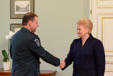 Vidaus reikalų ministras ir prezidentė. Nuotr. prezidentas.lt