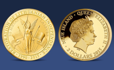 Proginė moneta „Lietuvos Nepriklausomybės atkūrimui 25-eri“