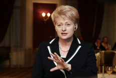 Prezidentė D. Grybauskaitė po pergalės 2009 m. rinkimuose. Nuotr. wikimedia.org