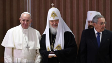 Popiežius, Putino patriarchas ir Kubos vadovas. Nuotr. holaciudad.com