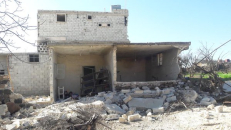 Turkų sugriautas kurdų kaimas Sirijoje, netoli Afrino miesto. 