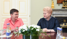 N. Savčenko viešnagės Lietuvoje metu. Nuotr. prezidentas.lt