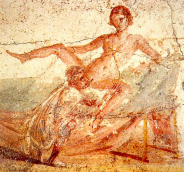 Paveikslas ant sienos Pompėjoje. Nuotr. vikipedija.org