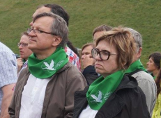 Žaliasis valstietis E. Vareikis (kairėje). Nuotr. facebook.com