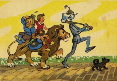 Aleksandro Volkovo knygos „Smaragdo miesto burtininkas“ iliustracija