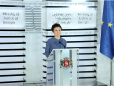 Gruzijos teisingumo ministrė Tėja Culukijani.