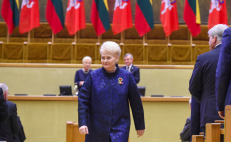 Prezidentė D. Grybauskaitė 2017 m. Kovo 11-osios minėjime Seime. Nuotr. prezidentas.lt