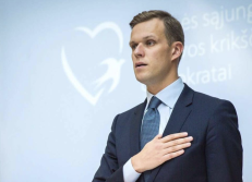 Konservatorių lyderis G. Landsbergis. Nuotr. facebook.com