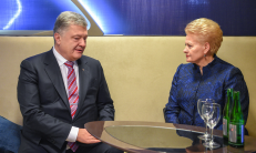 Ukrainos ir Lietuvos lyderiai aptaria tarptautines problemas. Nuotr. prezidentas.lt