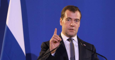 Rusijos premjeras Dmitrijus Medvedevas. EPA-Eltos nuotr.