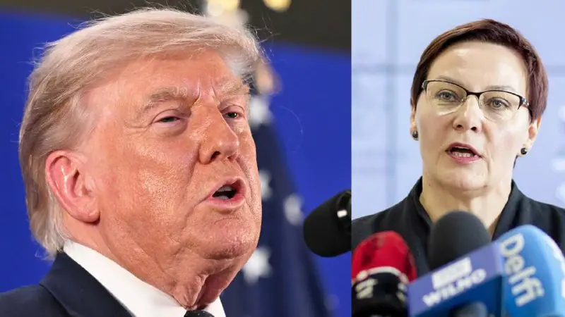 JAV prezidentas Donald Trump ir garsi Landsbergių partijos politikė, kovos su „priešo dezinformacija“ simbolis Daiva Ulbinaitė