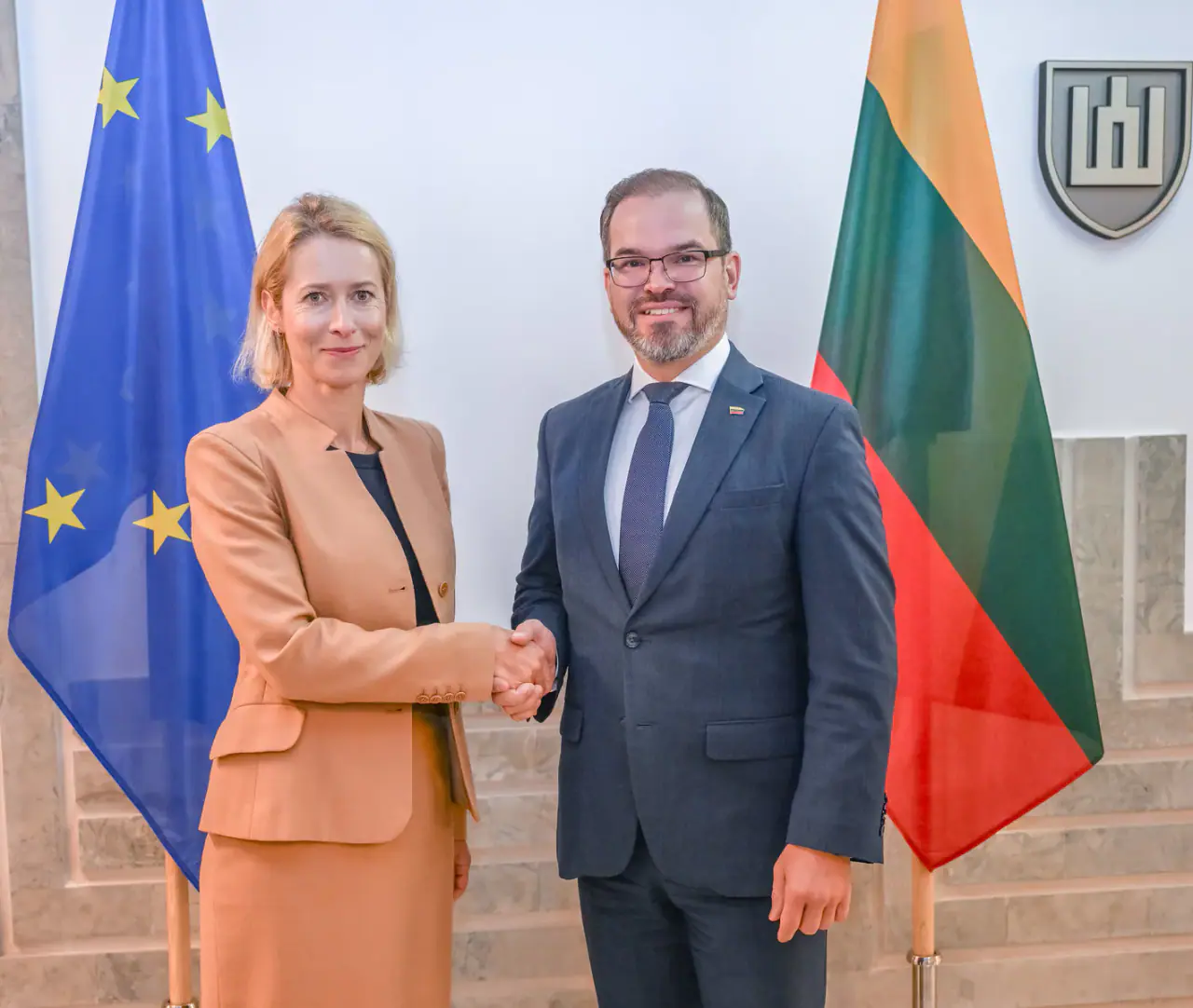 Kaunas su Kallas aptarė paramą Ukrainai ir milijardų poreikį Rusijos atgrasymui