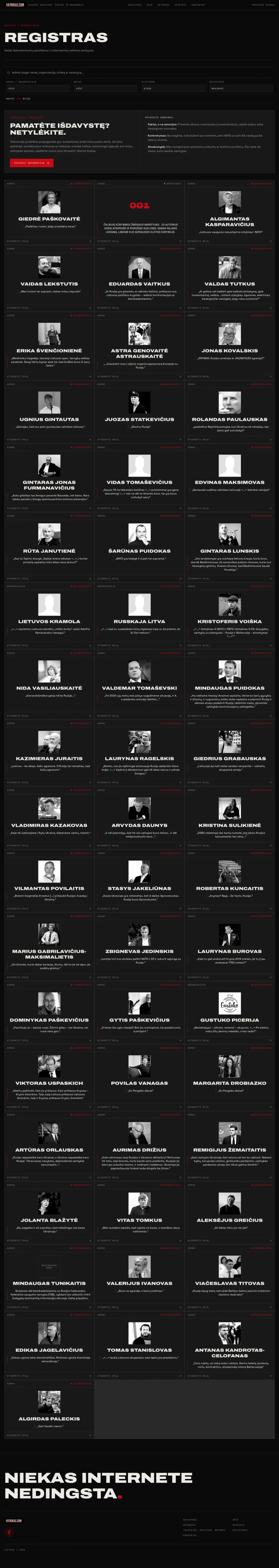 Vatnikas.com tinklalapio fragmentas