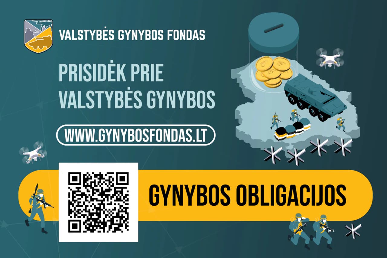 Lietuvos gyventojai ir verslas gynybai jau paskolino daugiau kaip milijardą eurų