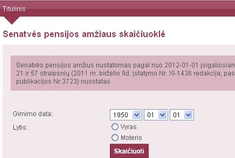 Poilsio partija siūlo Seimui naują pensijų skaičiuoklę ir formulę