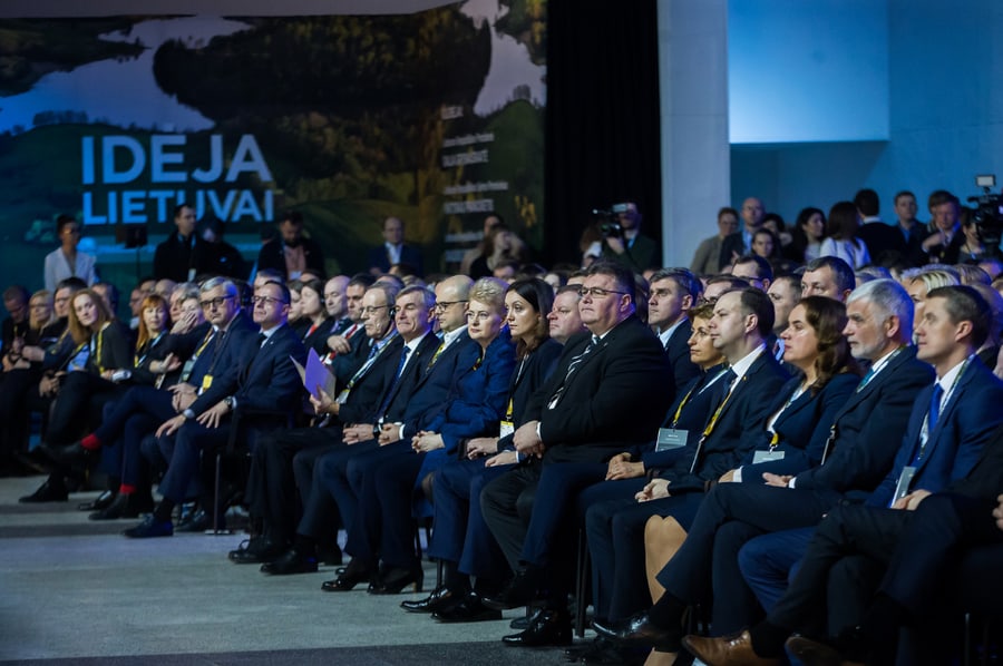 Akimirkos iš konservatorių bendruomenės renginio, kuriame buvo paskelbtos revoliucinės idėjos. Nuotr. lrs.lt