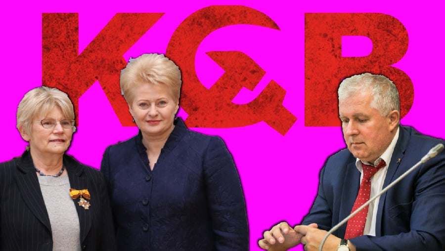 Lietuvos genocido ir rezistencijos tyrimo centro vadovė Teresė Birutė Burauskaitė (kairėje) ir anušauskinių KGB sąrašų skelbėjas Arvydas Anušauskas (dešinėje).