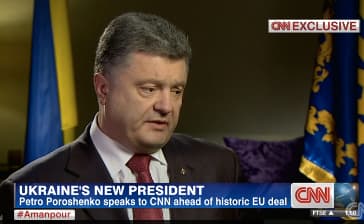 O. Porošenko pasiruošęs sudaryti taikos sutartį su Rusijos prezidentu