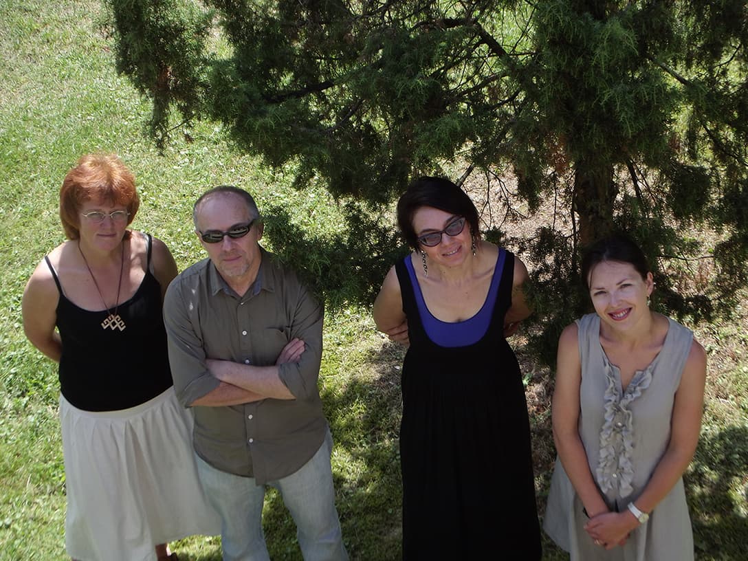 Indra Riše (Latvija), Michael Blake (Pietų Afrika), Irena Friedland (Izraelis) ir Justė Janulytė (Lietuva)