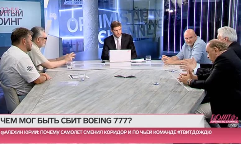 Diskusija Rusijos televizijos kanale „Dožd“ apie numuštą Malaizijos „Boingą“