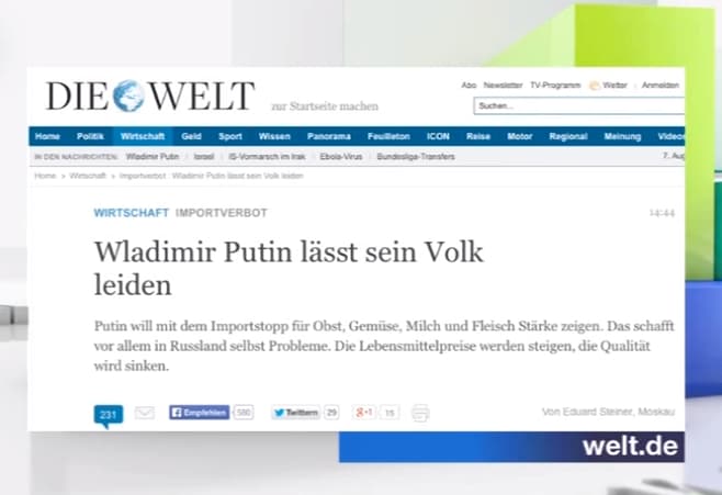 Vokietijos žiniasklaida: Putinas verčia rusus kentėti
