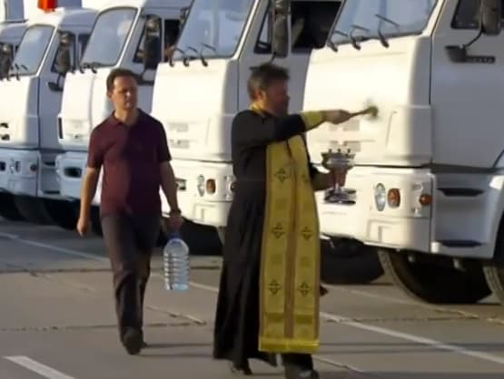 Rusija išsiuntė humanitarinę pagalbą į Ukrainą (Associated Press reportažas)