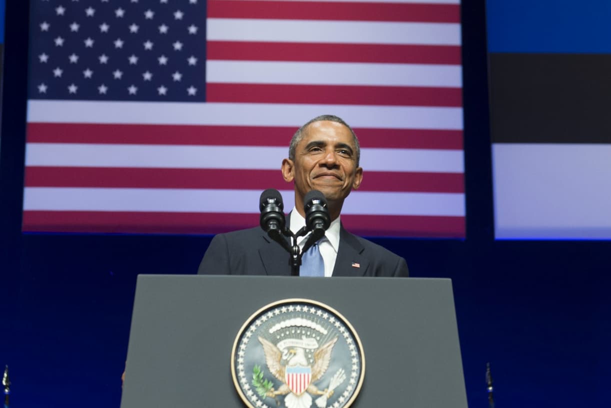 JAV prezidento B. Obamos kalba pasakyta Taline