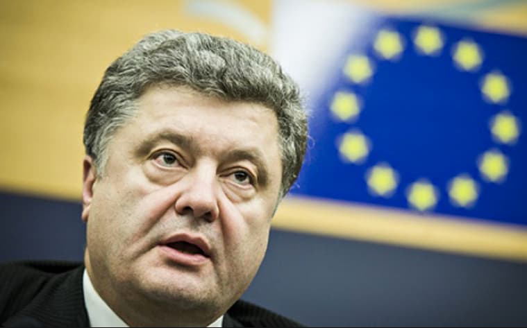 Oligarchas, vienas turtingiausių Ukrainos milijardierių, prezidentas Petro Porošenko. Nuotr. enational.ro