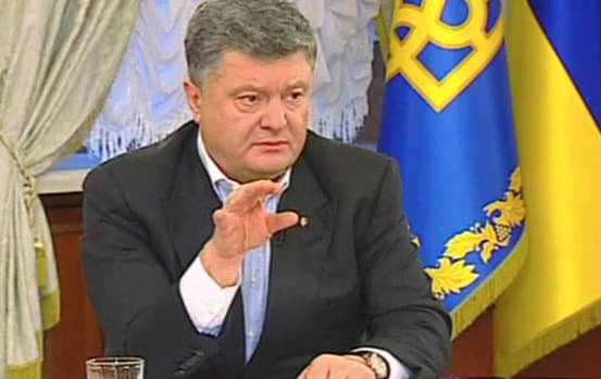 O. Porošenko pranešė, kad Ukrainos armija kovose prarado daugiau negu 60 proc. technikos