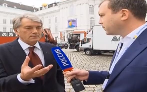 Juščenka ir Kličko pastatė į vietą Rusijos televizijos žurnalistą