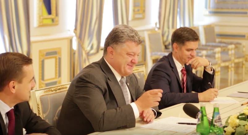 Išskirtinės akimirkos iš A. Butkevičiaus ir P. Porošenkos susitikimo Kijeve
