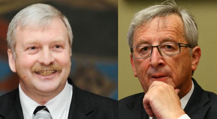Žanas Klodas Junkeris (dešinėje) turės ką pamąstyti po Bronio Ropės (kairėje) išsakytų pastabų.